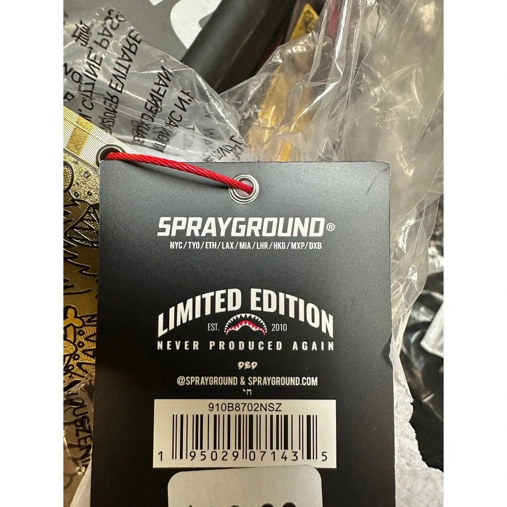 Sprayground Shark Central DLXV Backpack Brown Checker Limited Edition